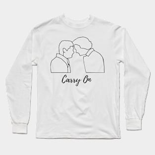 sam and dean carry on, dean death barn scene forehead touch, supernatural finale Long Sleeve T-Shirt